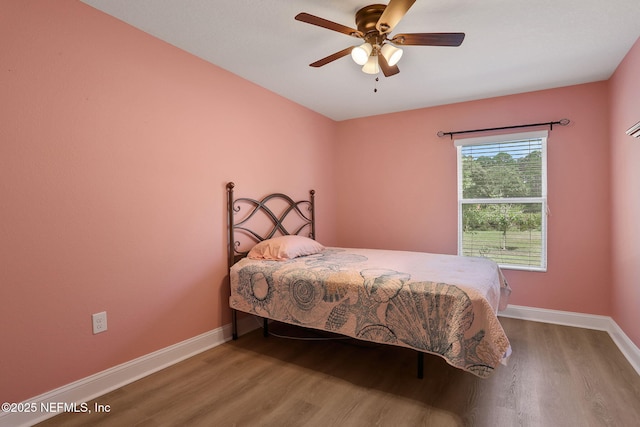 35 Root Ln, Saint Augustine, FL 32084 - bedroom featuring wood finished floors and a ceiling fan