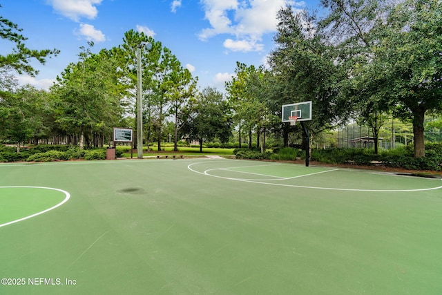 1083 Three Forks Ct, Saint Augustine, FL 32092 - view of basketball court featuring community basketball court and view of wooded area