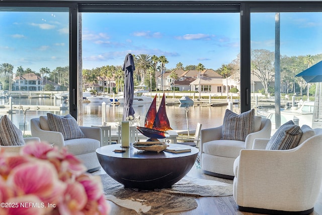 112 Harbourmaster Ct, Ponte Vedra Beach, FL 32082 - sunroom with a water view and healthy amount of natural light
