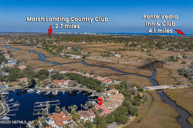 112 Harbourmaster Ct, Ponte Vedra Beach, FL 32082 - aerial overview of property's location featuring a nearby body of water