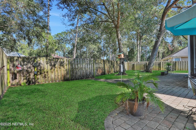 1685 Pinecrest Dr, Fleming Island, FL 32003 - fenced backyard with a patio area
