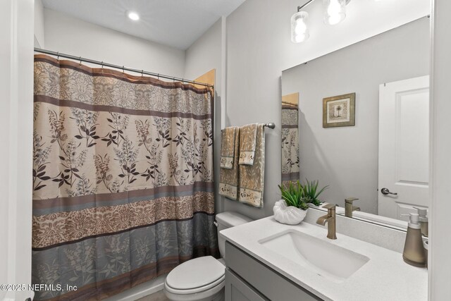 902 Orange Branch Trl, Saint Johns, FL 32259 - bathroom featuring vanity and curtained shower