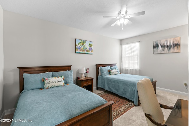 902 Orange Branch Trl, Saint Johns, FL 32259 - carpeted bedroom with baseboards and a ceiling fan