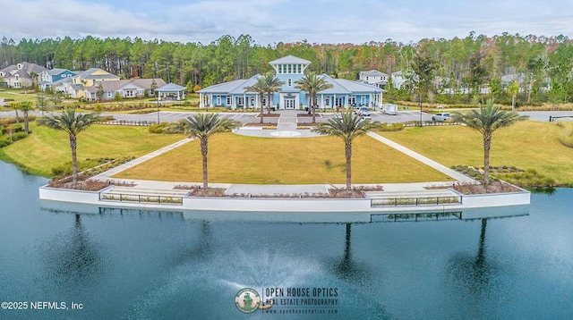 902 Orange Branch Trl, Saint Johns, FL 32259 - rear view of house featuring a water view and a lawn