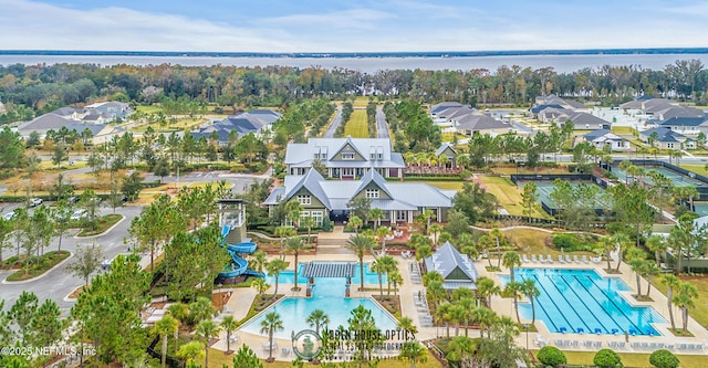 902 Orange Branch Trl, Saint Johns, FL 32259 - aerial view of property and surrounding area with a pool area and nearby suburban area