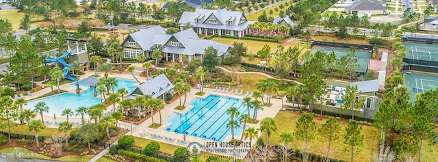 902 Orange Branch Trl, Saint Johns, FL 32259 - aerial perspective of suburban area with a pool