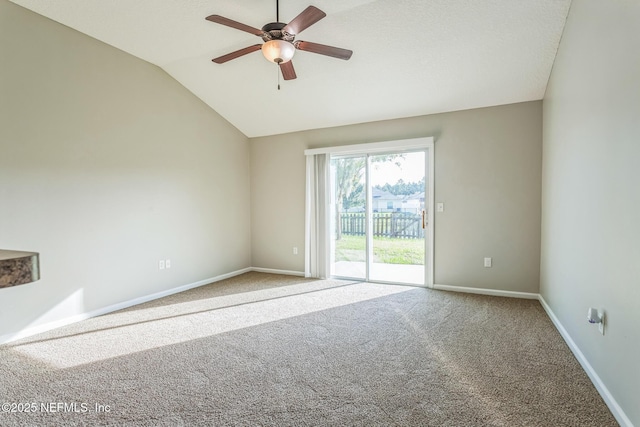 95886 Graylon Dr, Yulee, FL 32097 - carpeted spare room with ceiling fan and lofted ceiling