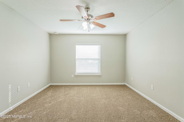 95886 Graylon Dr, Yulee, FL 32097 - empty room featuring carpet flooring, a ceiling fan, and a textured ceiling