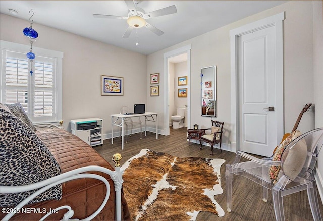 1639 Maritime Oak Dr, Atlantic Beach, FL 32233 - living room featuring wood finished floors, ceiling fan, and an office area