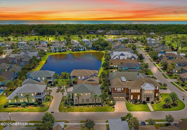 1639 Maritime Oak Dr, Atlantic Beach, FL 32233 - aerial view at dusk of a water view and a residential view
