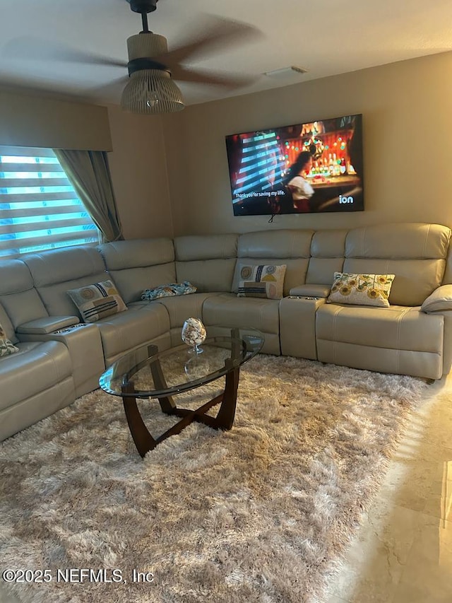 2788 SW 46th Ct, Fort Lauderdale, FL 33312 - living room featuring ceiling fan