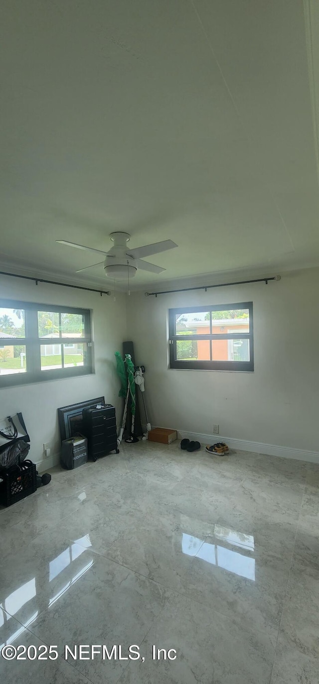 2788 SW 46th Ct, Fort Lauderdale, FL 33312 - empty room featuring ceiling fan and unfinished concrete flooring