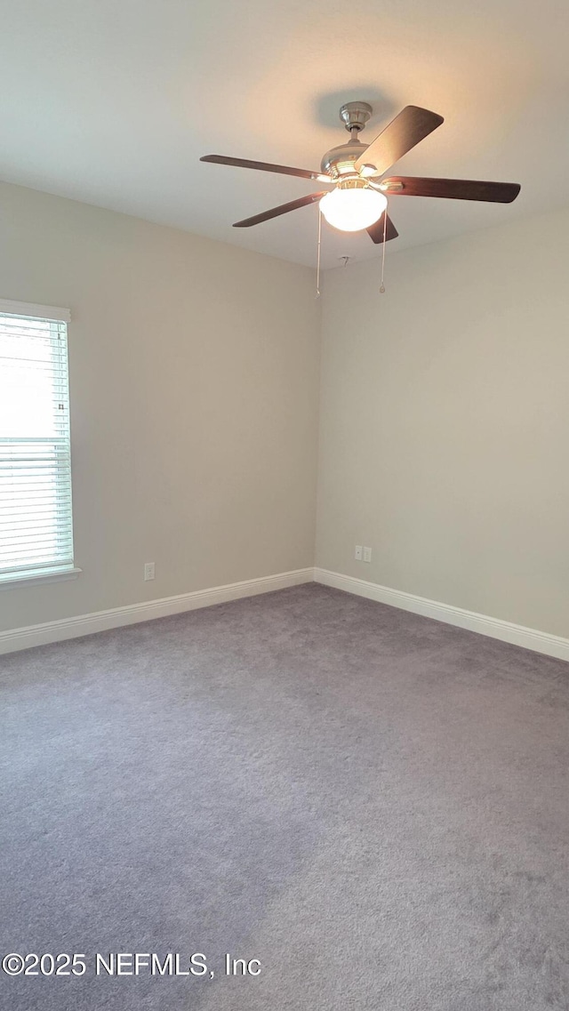 228 Clayton St, Brandon, FL 33511 - carpeted empty room with ceiling fan and baseboards