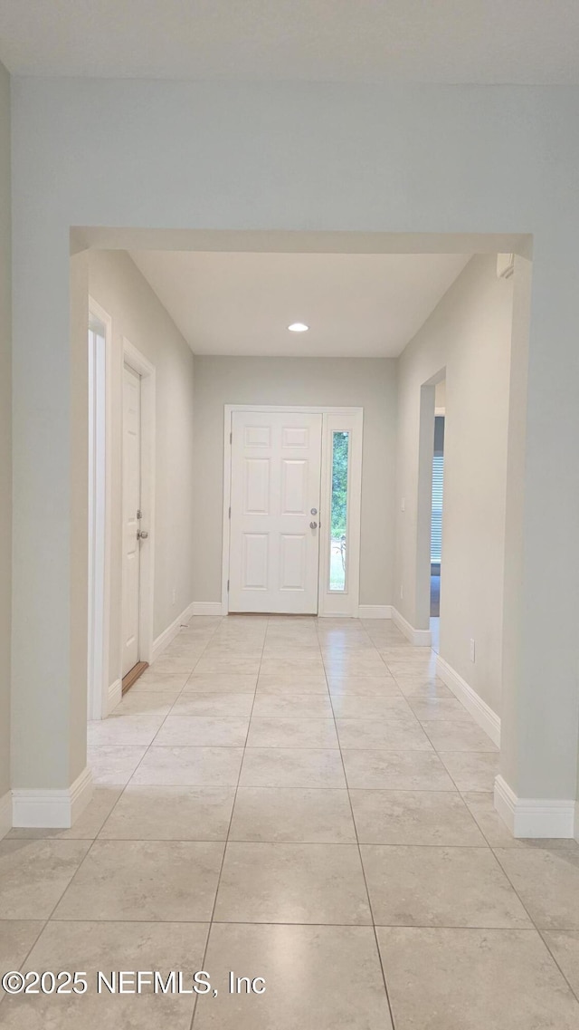 228 Clayton St, Brandon, FL 33511 - foyer featuring light tile patterned floors and recessed lighting
