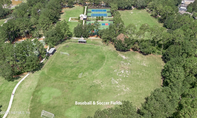 1361 Wekiva Way, Saint Augustine, FL 32092 - aerial view of property and surrounding area with a tree filled landscape