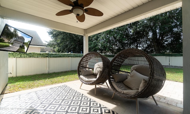 1361 Wekiva Way, Saint Augustine, FL 32092 - view of patio with ceiling fan