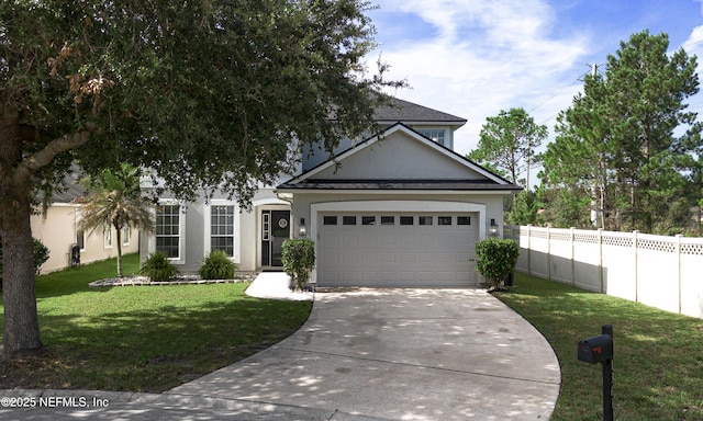 1361 Wekiva Way, Saint Augustine, FL 32092 - traditional home with stucco siding, concrete driveway, and an attached garage