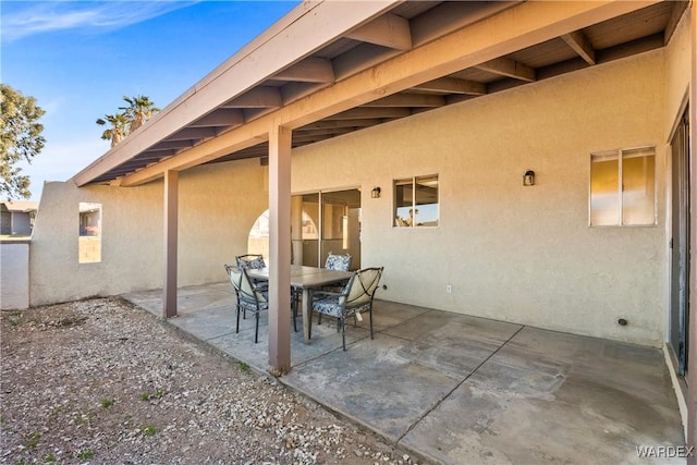 view of patio with outdoor dining space