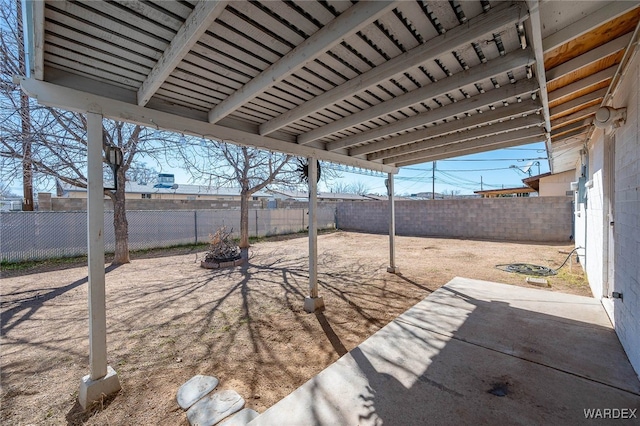 view of patio / terrace featuring a fenced backyard