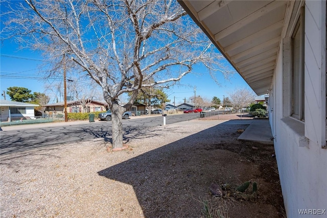 view of yard with a residential view