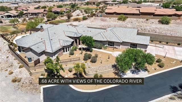 drone / aerial view with a residential view