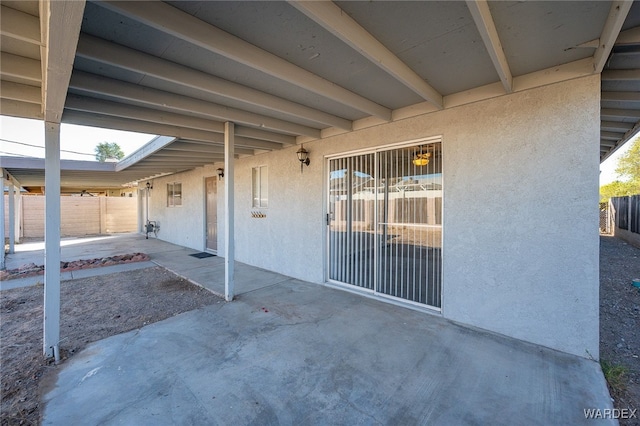 view of patio with fence