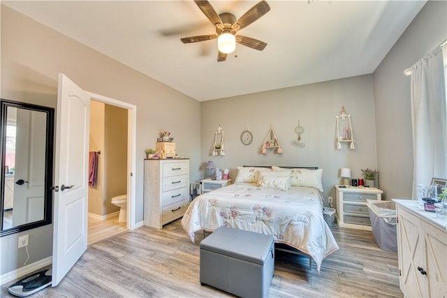 3492 Tres Alamos Dr, Bullhead City, AZ 86442 - bedroom with light wood-style floors and a ceiling fan