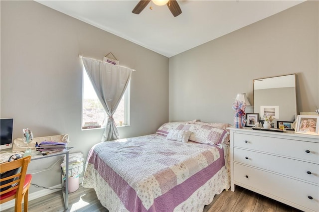 3492 Tres Alamos Dr, Bullhead City, AZ 86442 - bedroom featuring wood finished floors and ceiling fan