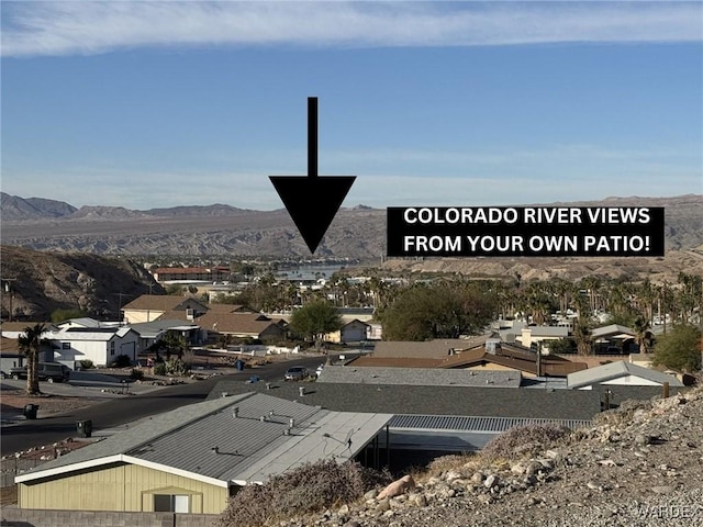 exterior details featuring a residential view and a mountain view