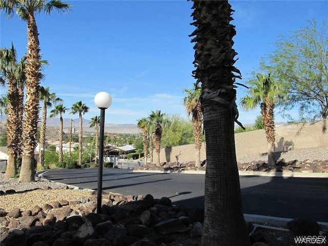 view of road featuring a mountain view