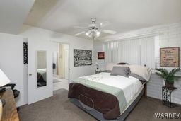 bedroom featuring a ceiling fan