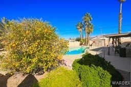 pool featuring a patio area