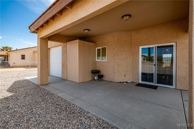 view of patio with fence