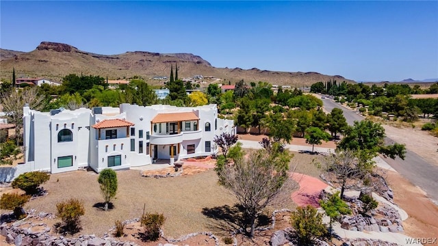 exterior space with a mountain view