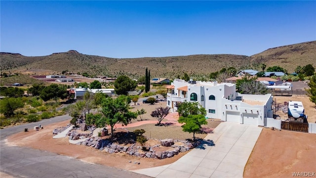 exterior space featuring a mountain view