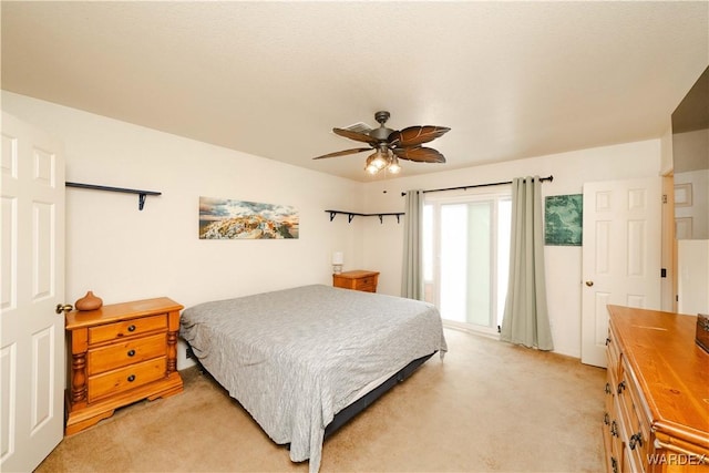3144 N Prescott St, Kingman, AZ 86401 - bedroom with ceiling fan and light carpet