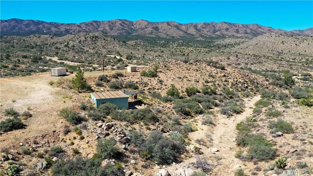 exterior space featuring a mountain view