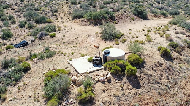 aerial view with view of desert