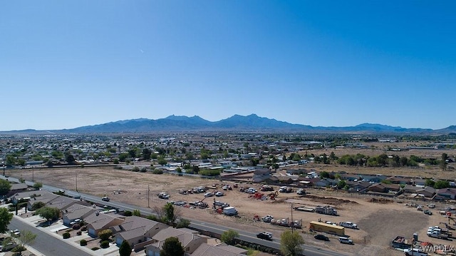 bird's eye view with a mountain view and a residential view