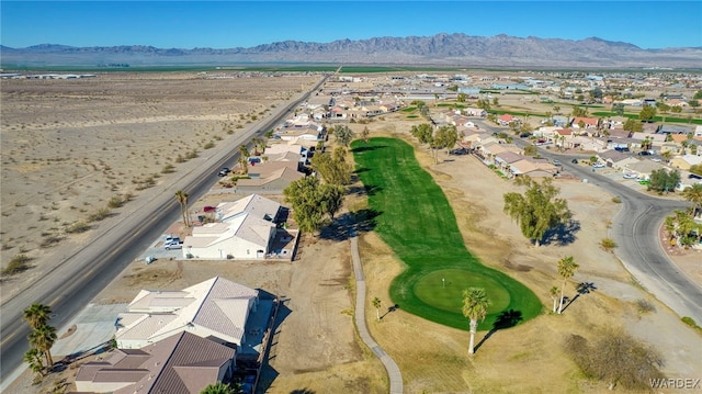 aerial view with a residential view and a mountain view