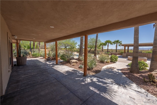 view of patio with a fenced backyard