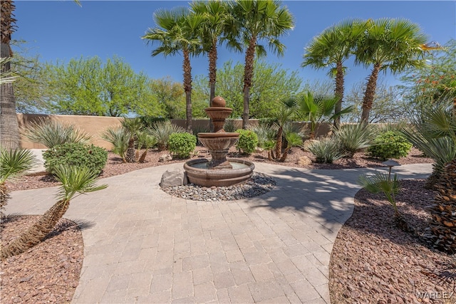 view of patio with fence