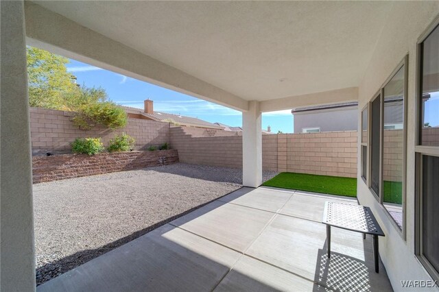 view of patio / terrace with a fenced backyard