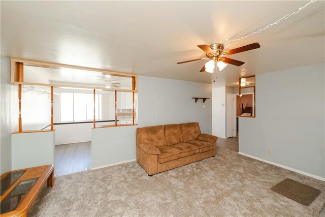 3345 W Smith Dr, Golden Valley, AZ 86413 - unfurnished room featuring a ceiling fan, carpet floors, and baseboards
