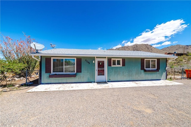 3345 W Smith Dr, Golden Valley, AZ 86413 - ranch-style home with fence and a mountain view