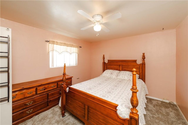 3345 W Smith Dr, Golden Valley, AZ 86413 - bedroom featuring light carpet and ceiling fan