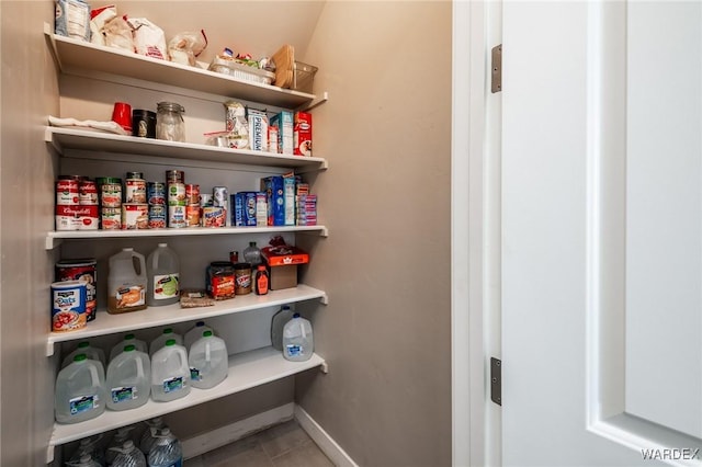 view of pantry