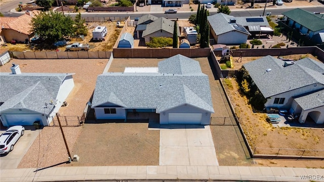 aerial view featuring a residential view