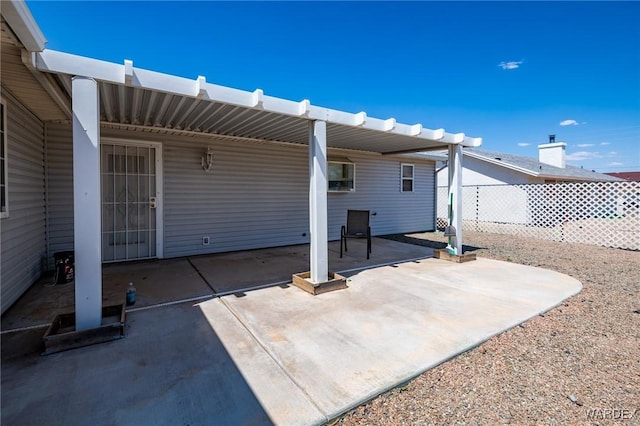 view of patio / terrace with fence