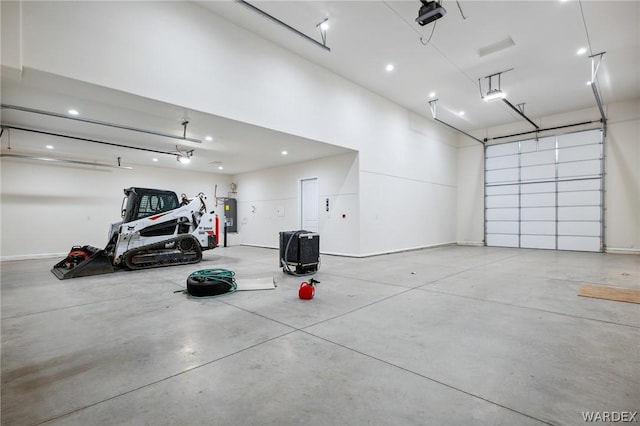 garage featuring electric water heater